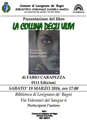 Presentazione libro La collina degli Ulivi - Marzo 2016 - Parma
