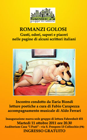 Clicca per vedere la locandina ingrandita dell'evento Romanzi golosi